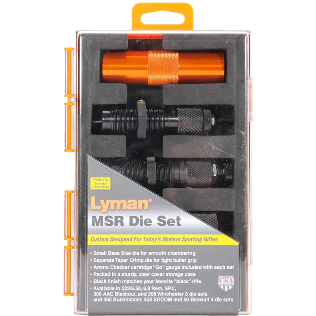 Lyman MSR Precision 4 Piece Die Set 9mm Luger