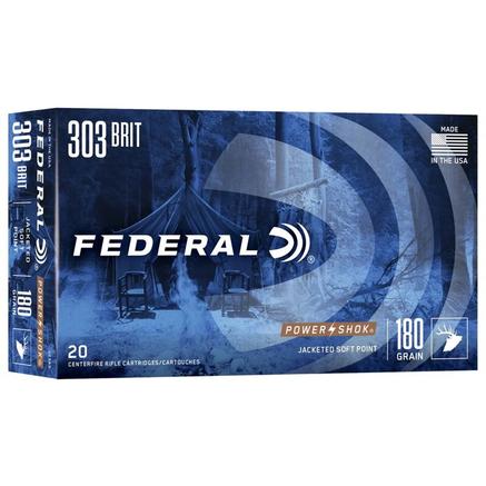 Federal 303 British 180gr SP Power-Shok Ammuniiton 20rds - 303AS