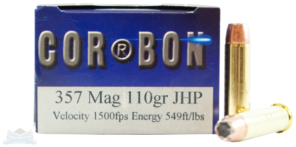 Cor-bon 357 Magnum 110gr JHP Ammunition 20rds - SD357110/20