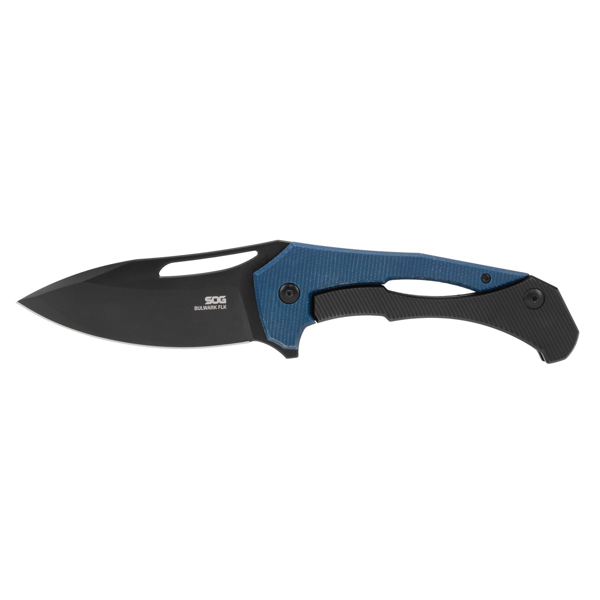 SOG Knives Bulwark FL Folding Knife Drop Point Blue - High-Quality EDC, Precision Engineering, Comfortable Handle - SOG-14-24-01-57