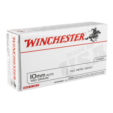 Winchester Ammo USA 10mm Auto 180 Grain Full Metal Jacket Flat Nose