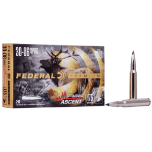 FEDERAL AMMO Terminal Ascent 30-06 Springfield 175gr Brass Rifle Ammunition | 20 Rounds