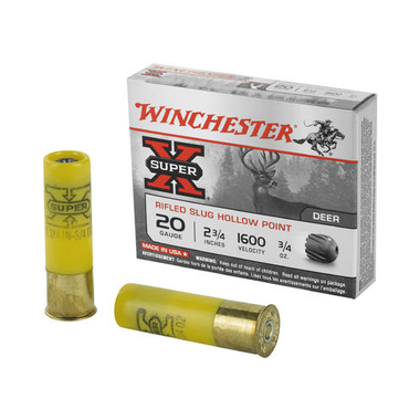 Winchester Super X 20 Gauge 2.75" 3/4 oz Rifled Slug Shot