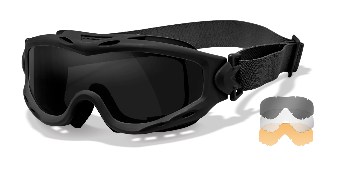 WILEY X Spear Goggle - Matte Black - Smoke Gray/Clear/Light Rust