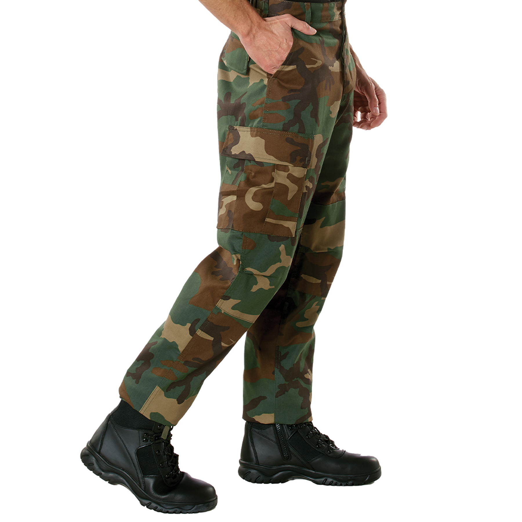 Rothco Camo Tactical Bdu Pants - Woodland Camo, Large