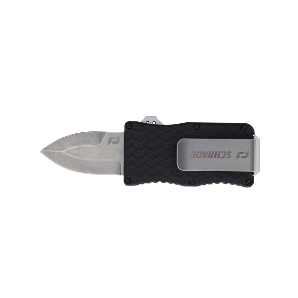 Schrade Mini Uproar OTF Dagger Knife, Black - 1135969