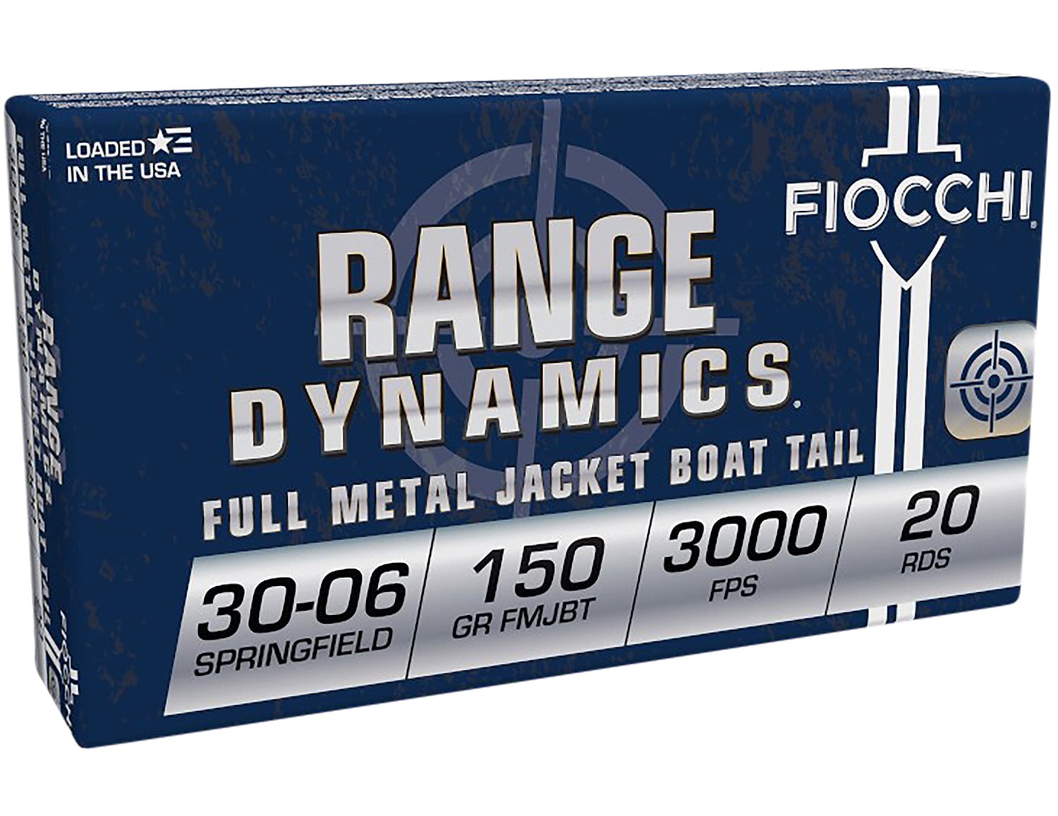 Fiocchi Range Dynamics 30-06 Springfield 150gr FMJ-BT Ammo, 20rds  - 3006A