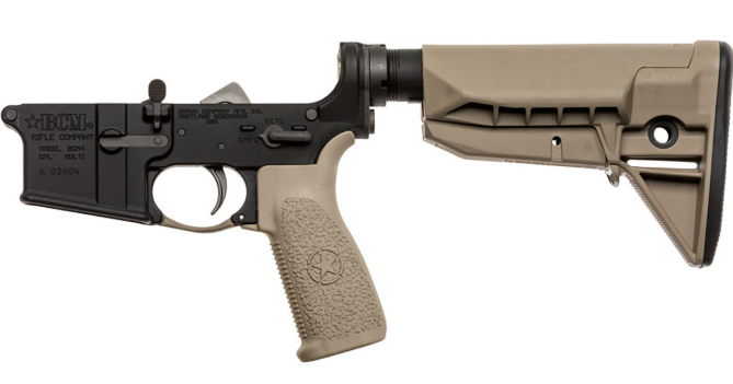 Bravo Company BLEM Complete Lower Receiver w/ Mod-0 SOPMOD Stock, FDE