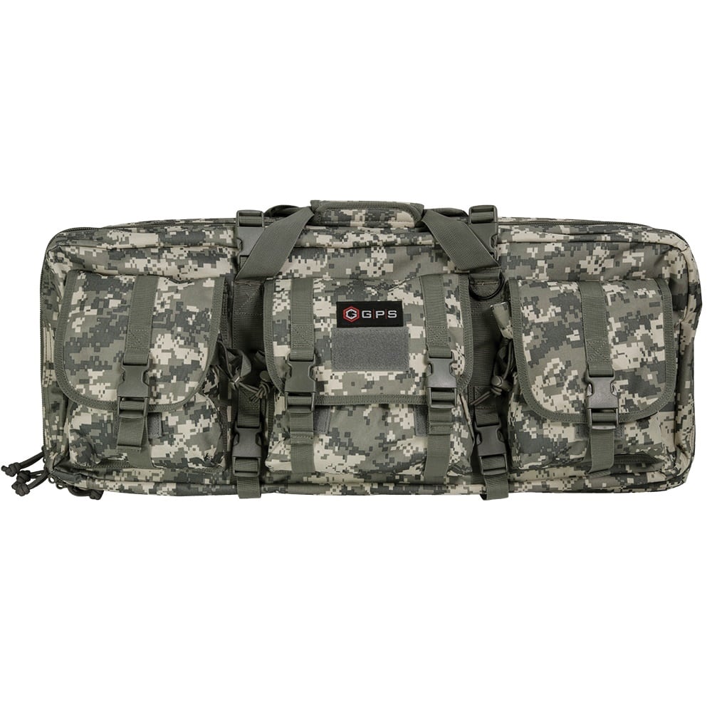 GPS Bag 600D Polyester Double Rifle Case 28", Gray Digital - GPSDRC28ACU