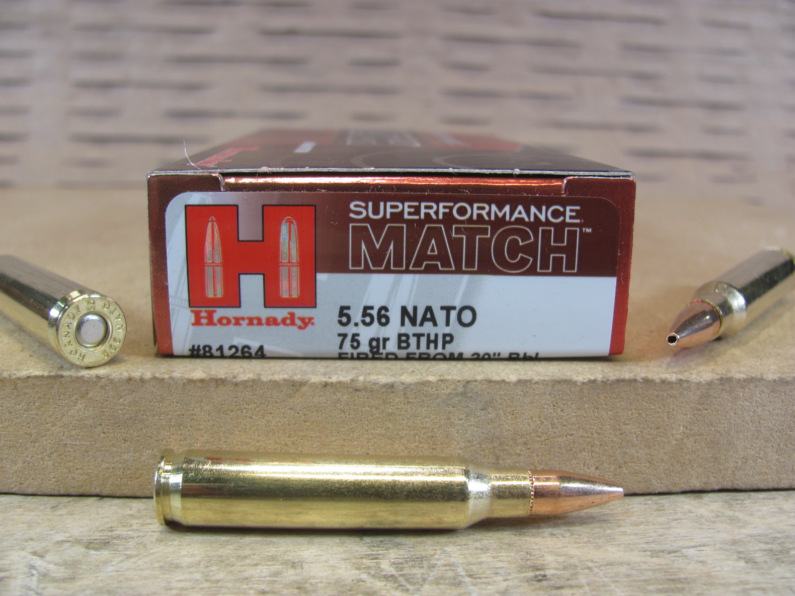 200 Round Case – 5.56 NATO 75 Grain Hornady Superformance BTHP Match Ammo – 81264