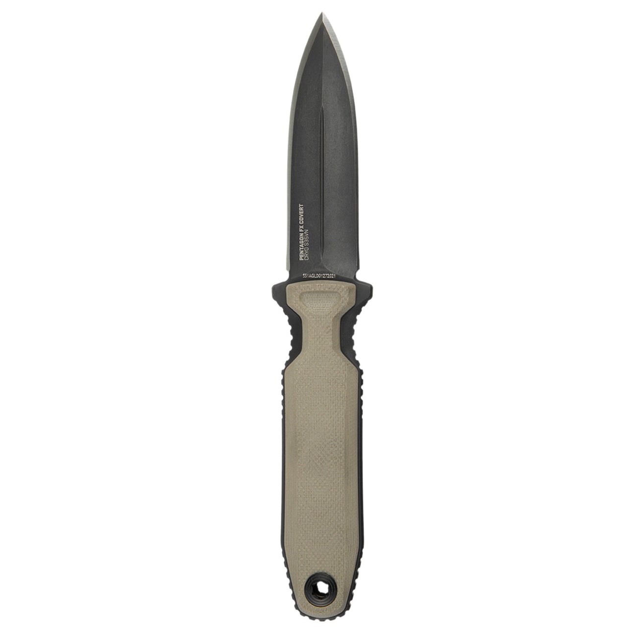 SOG Knives Pentagon FX Covert, Fixed Blade Knife Spear Point, Flat Dark Earth - SOG17-61-04-57