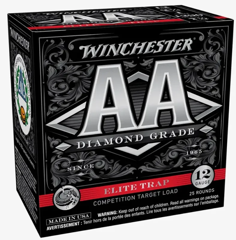 Winchester 12 Gauge Ammunition AA Diamond Grade Elite Trap AADGHLA127 2-3/4" #7.5 Shot 1oz 1290fps 25 Rounds