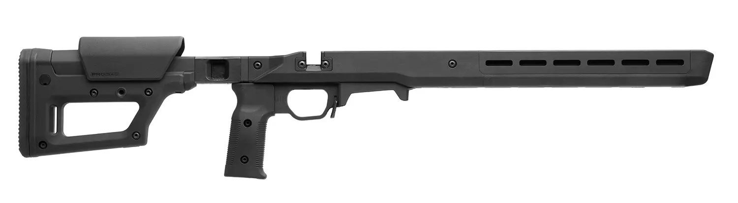 Magpul MAG1199-BLK Pro 700 Lite SA Black Adjustable Synthetic Stock with Aluminum Chassis Interchangeable Grips for Remington 700 Short Action Ambidextrous