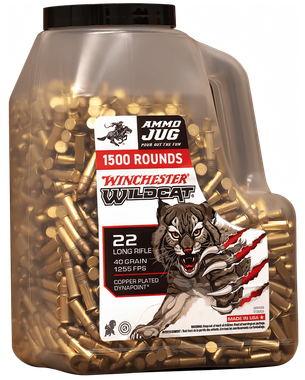 Winchester Wildcat 22 LR 40 Grain Copper Plated Dynapoint Hollow Point (HP) Ammo In Jug