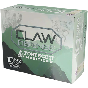 Fort Scott Munitions 10MM190SCVFNCD Claw Defense  10mm 190gr 20 Per Box/25 Case