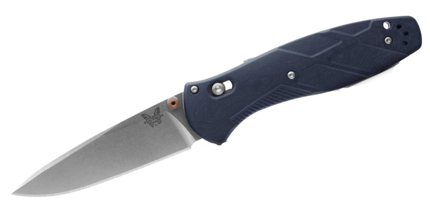 Benchmade Barrage Folding Drop Point Knife, Canyon Blue - 581-03