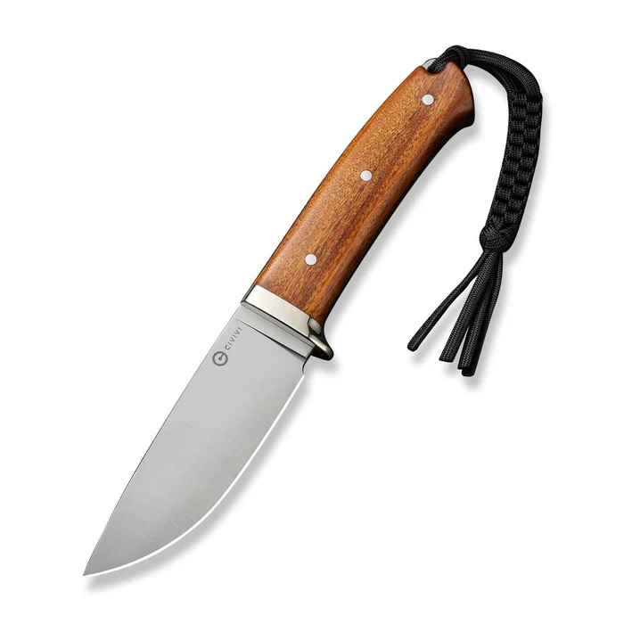 CIVIVI Cloud Peak Fixed Blade Drop Point Knife, Guibourtia - C23044-3