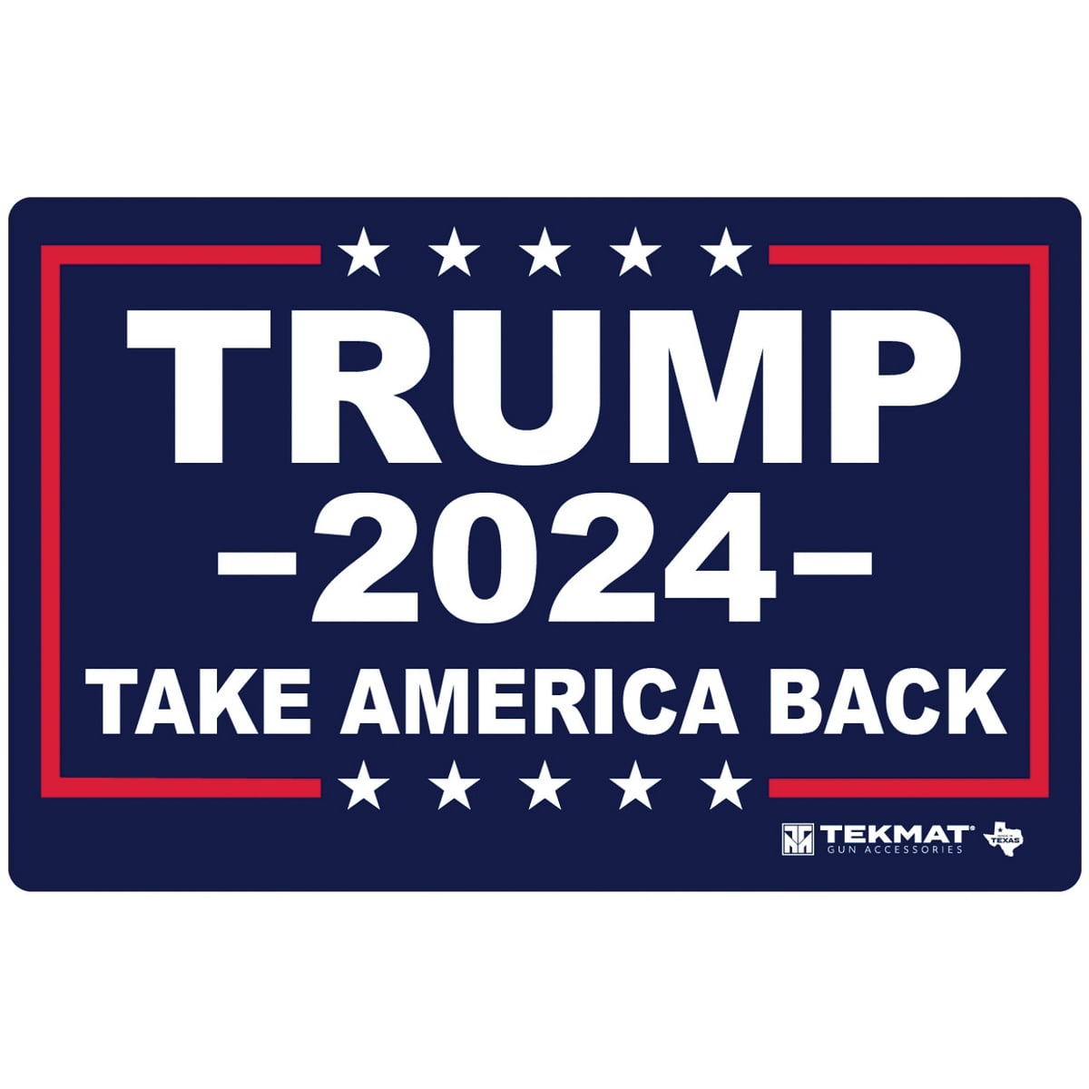 TEKMAT Trump 2024 17" x 11" x 0.13" Cleaning Mat, Red/White/Blue