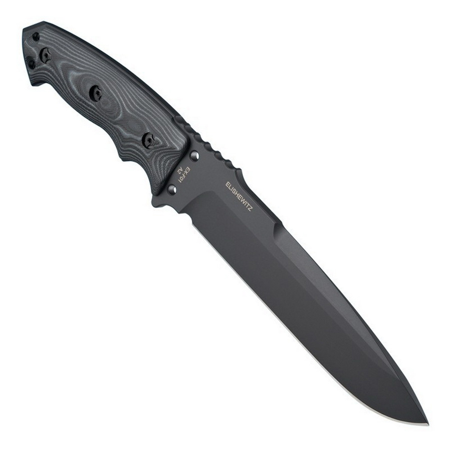 Hogue EX-F01 Drop Point Fixed Blade Knife, 7", Black - 35159