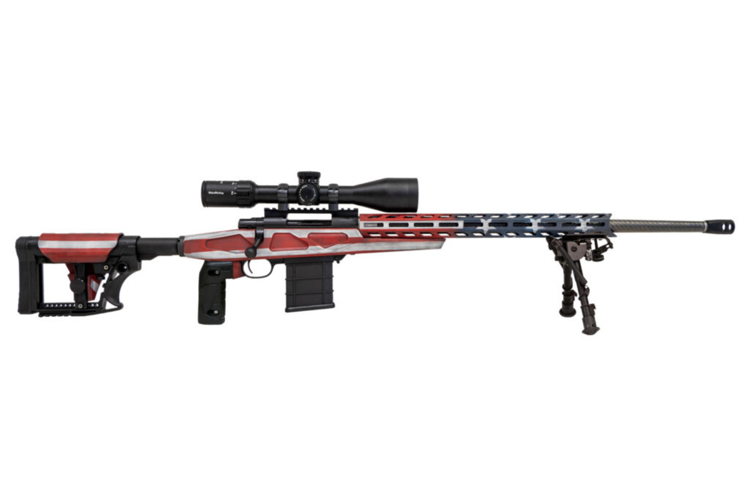 LSI HOWA M1500 308 Win 24" HB Rifle RWB Flag CF
