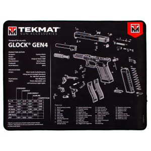Tekmat Ultra 20 Gun Cleaning Mat for Glock Gen 4 Black
