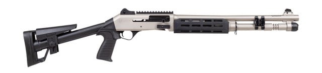 Panzer Arms M4 SPEED PRO Tactical 12 Gauge 18.5" 5rd Shotgun, Nickel - PAM4CSMMFSS