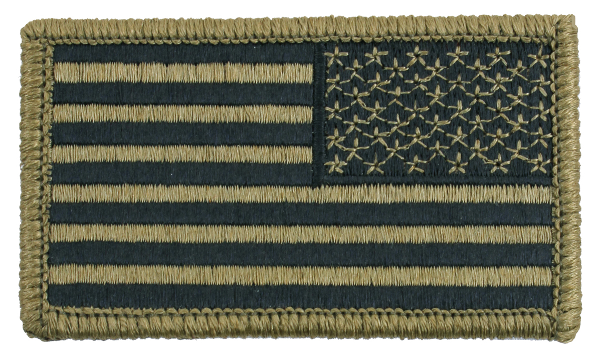 Rothco Ocp American Flag Patch With Hook Back - Orientation Reverse