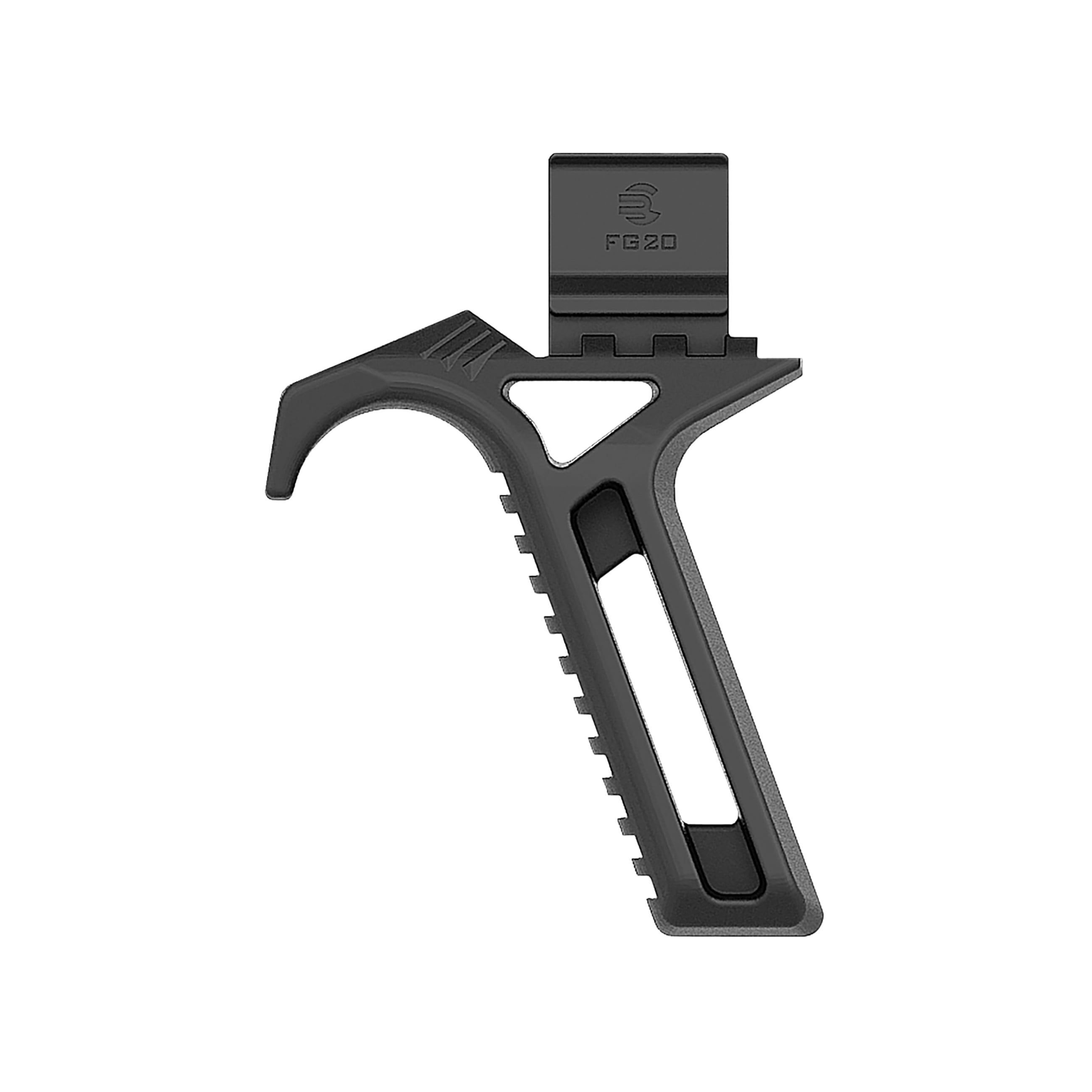 Recover Tactical FG20 Angled Front Grip for Recover Tactical 20/80, Black - FG2001