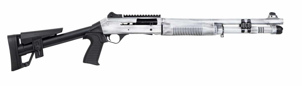 Panzer M4 Tactical A.R.G.O. 18.5" 12ga Semi-Auto Shotgun, Distressed White