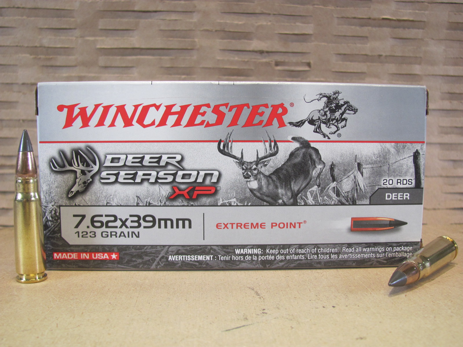 200 Round Case – 7.62×39 123 Grain Winchester Deer Season XP Extreme Point Ammo – X76239DS