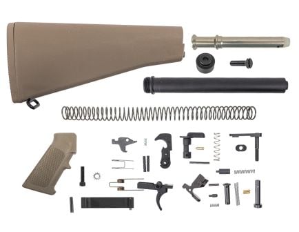PSA A2 Classic Rifle Lower Build Kit, FDE