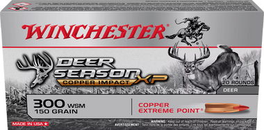 Winchester Deer Season XP Copper Impact .300 Winchester Short Magnum Ammunition Copper Extreme Point 150 Grains (100 Rounds)- X300SDSLF