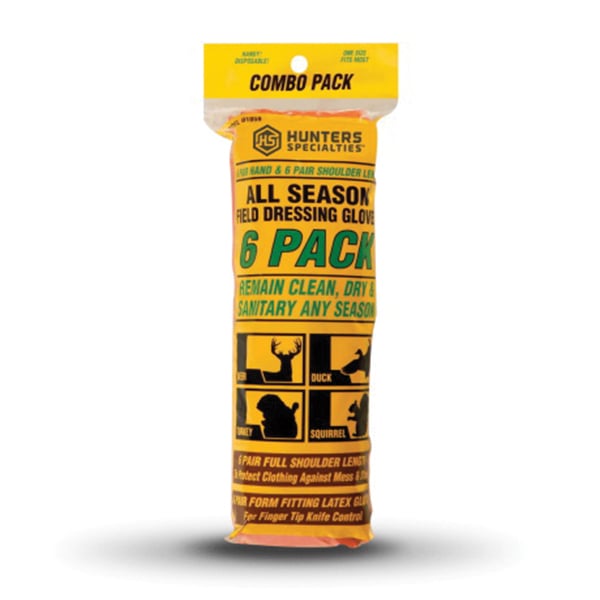 Hunter's Specialties Field Dressing Gloves Combo Pack, White - 01059