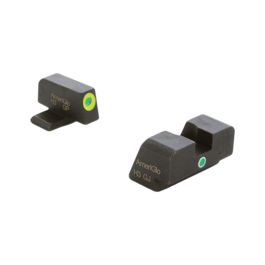 Ameriglo I-Dot Night Sight Set Front/Rear, Green/Lumi Green/Green