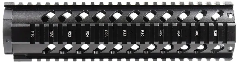 Aim Sports MT061 AR Handguard 10" Mid-Length Style Made of Aluminum with Black Anodized Finish Quad Rail
