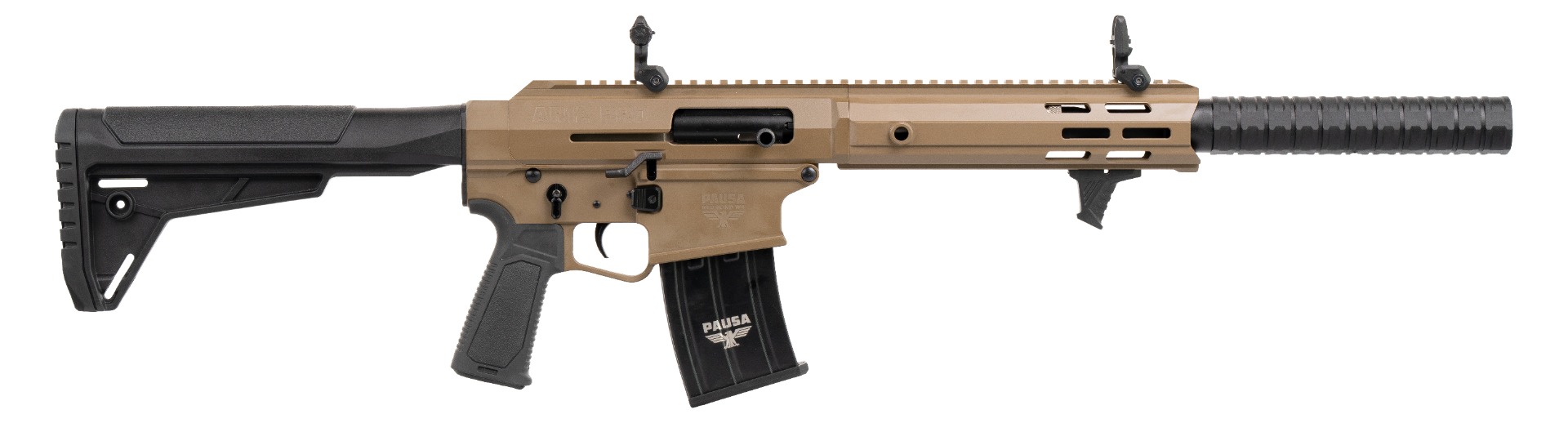 Panzer AR12 PRO-S 18.5" 12 Gauge Shotgun w/ Short Forend, FDE