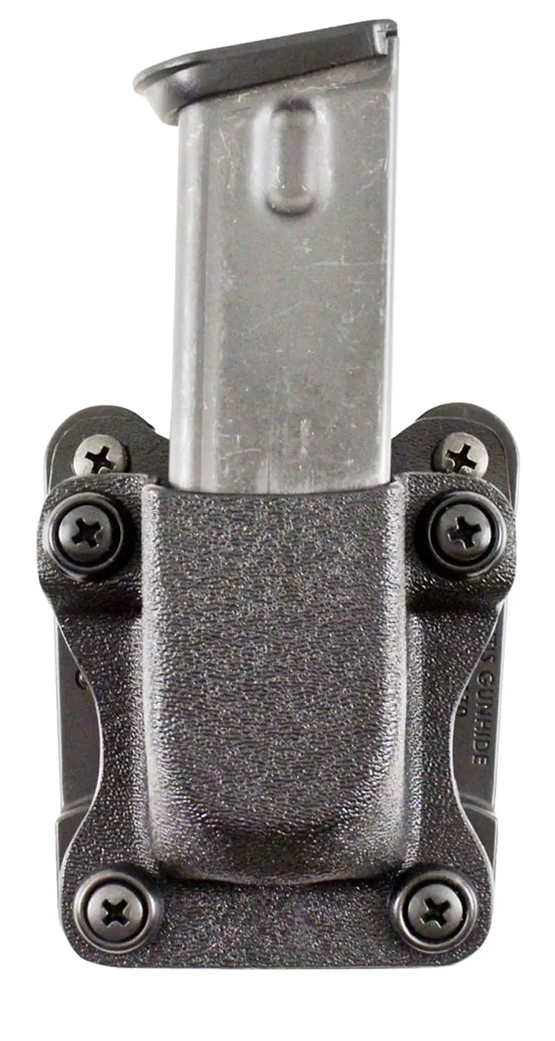 DeSantis Gunhide A86KJKKZ0 Quantico Single Mag Pouch OWB Black Kydex, Belt Clip Fits Belts Up To 1.50" Wide, Compatible w/Sig P365, Ambidextrous