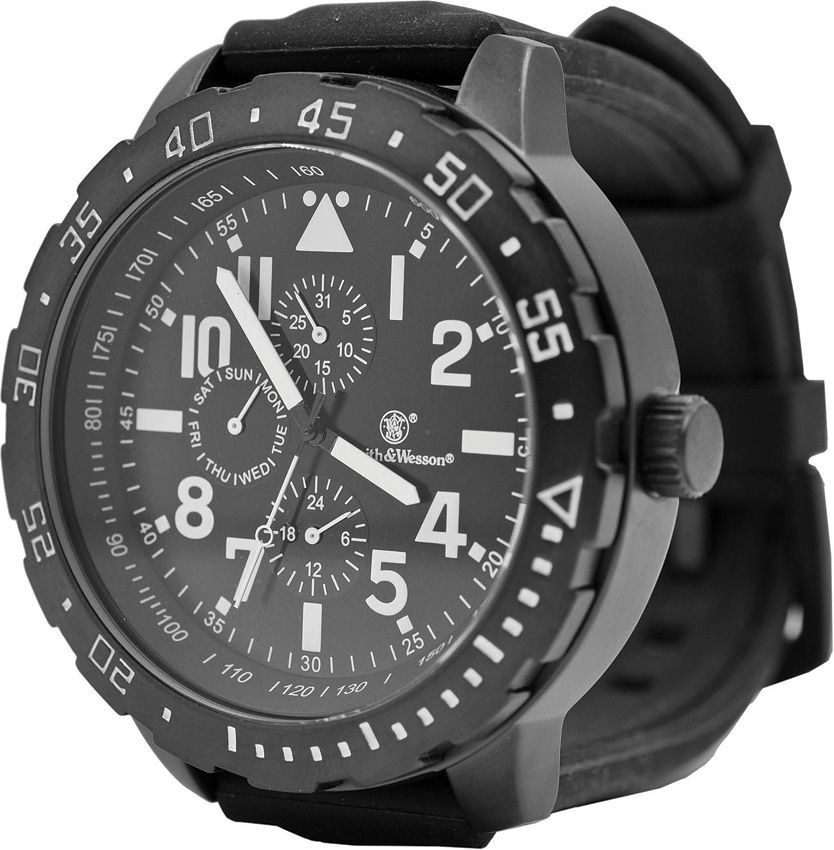 Smith & Wesson Calibrator Watch, White/Black