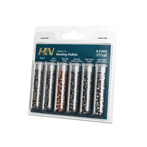 H&N Hunting-Sampler Type II .177 Caliber 6-Type Airgun Pellet