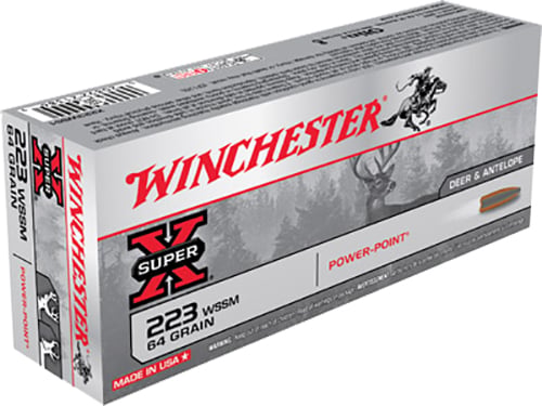 Winchester Ammunition Super-X 64 gr Power-Point .223 WSSM Ammo, 20/box - X223WSS1