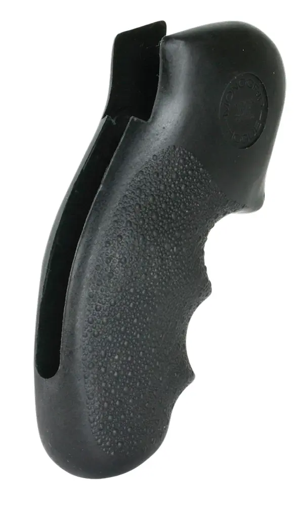 Hogue 19100 Monogrip Finger Grooves Black Nylon Cobblestone Finish Fits S K Frame with Round Butt
