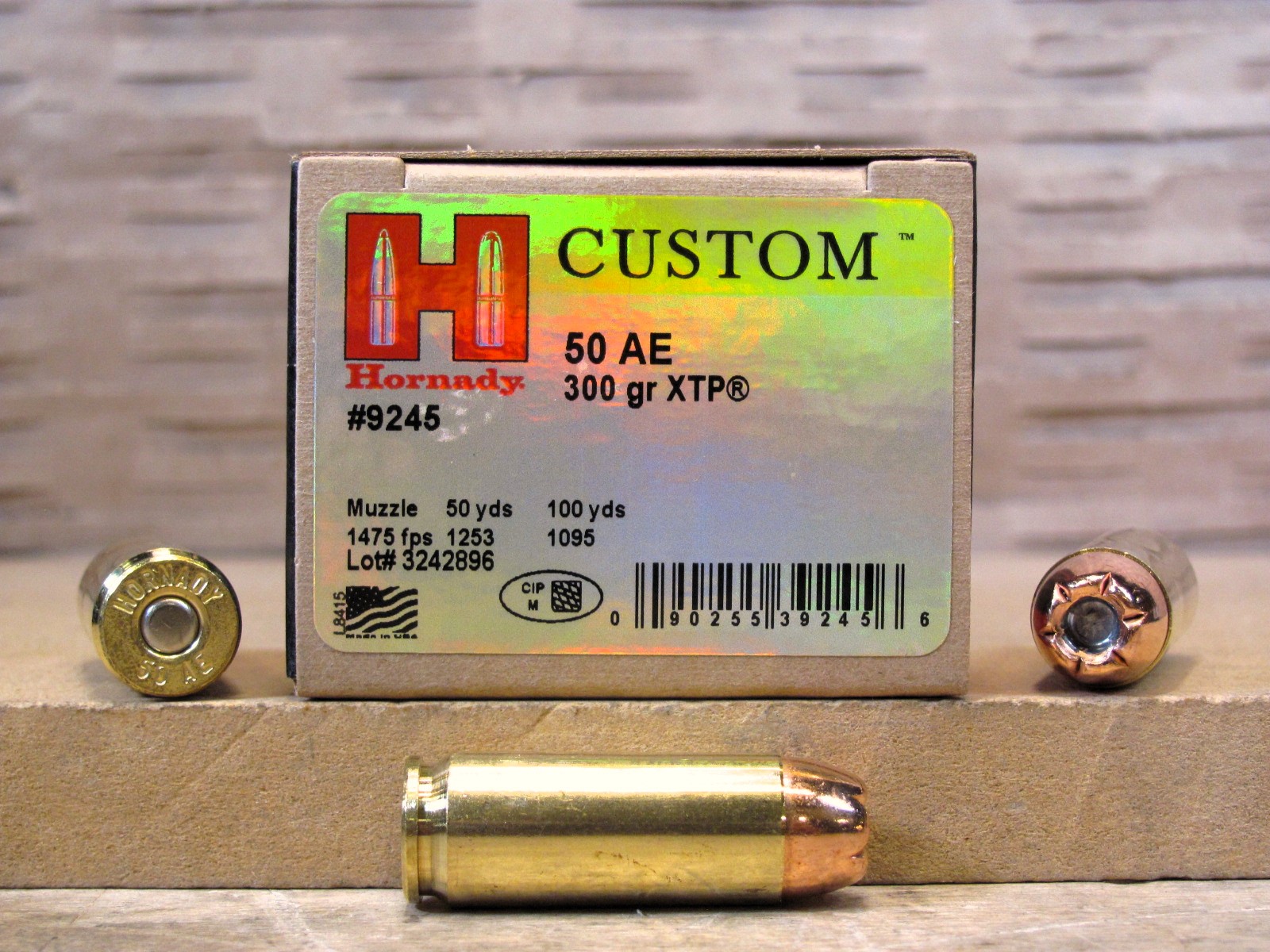 20 Round Box – 50 AE Hornady 300 Grain XTP Hollow Point Ammo – 9245