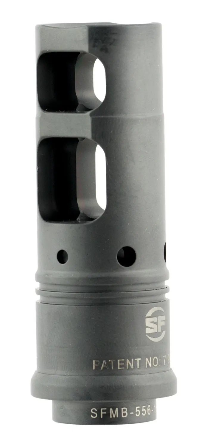 SureFire SFMB3383424 SOCOM Muzzle Brake Black DLC Stainless Steel with 3/4"-24 tpi Threads 2.60" OAL for 338 Cal AR-Platform