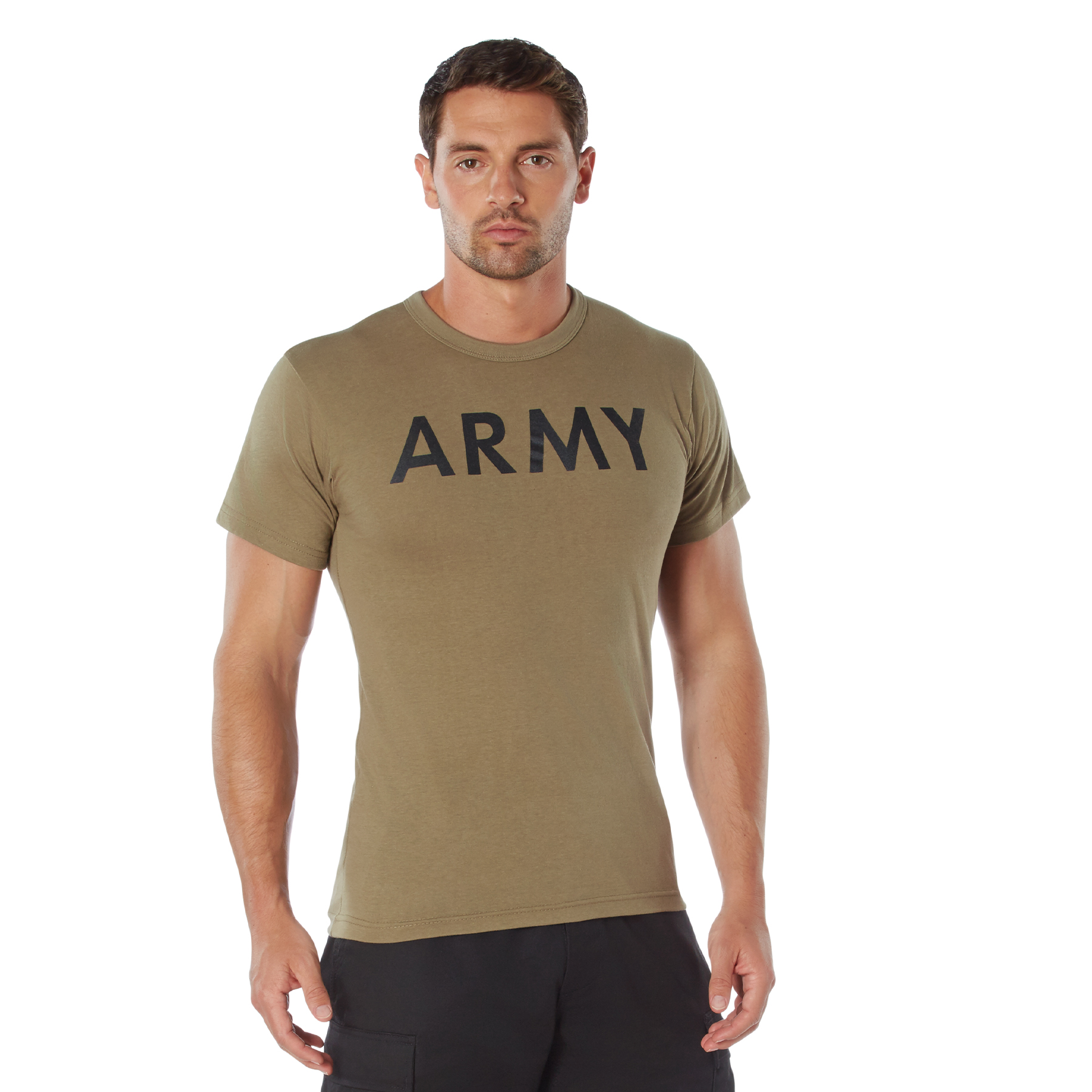 Rothco Ar 670-1 Coyote Brown Army Physical Training T-Shirt - Large
