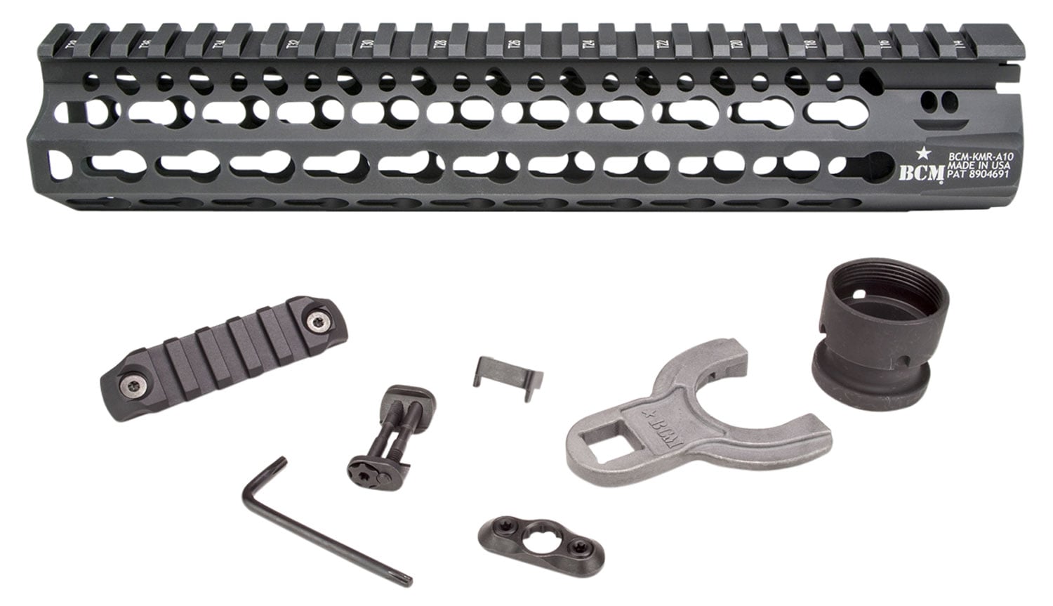 Bravo Company Mfg KeyMod 10" Float Handguard, Black - KMRA10556BK