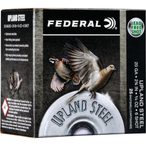 Federal USH206 Upland Steel 20GA 2.75\" 3/4oz #6 Shot - 25sh Box