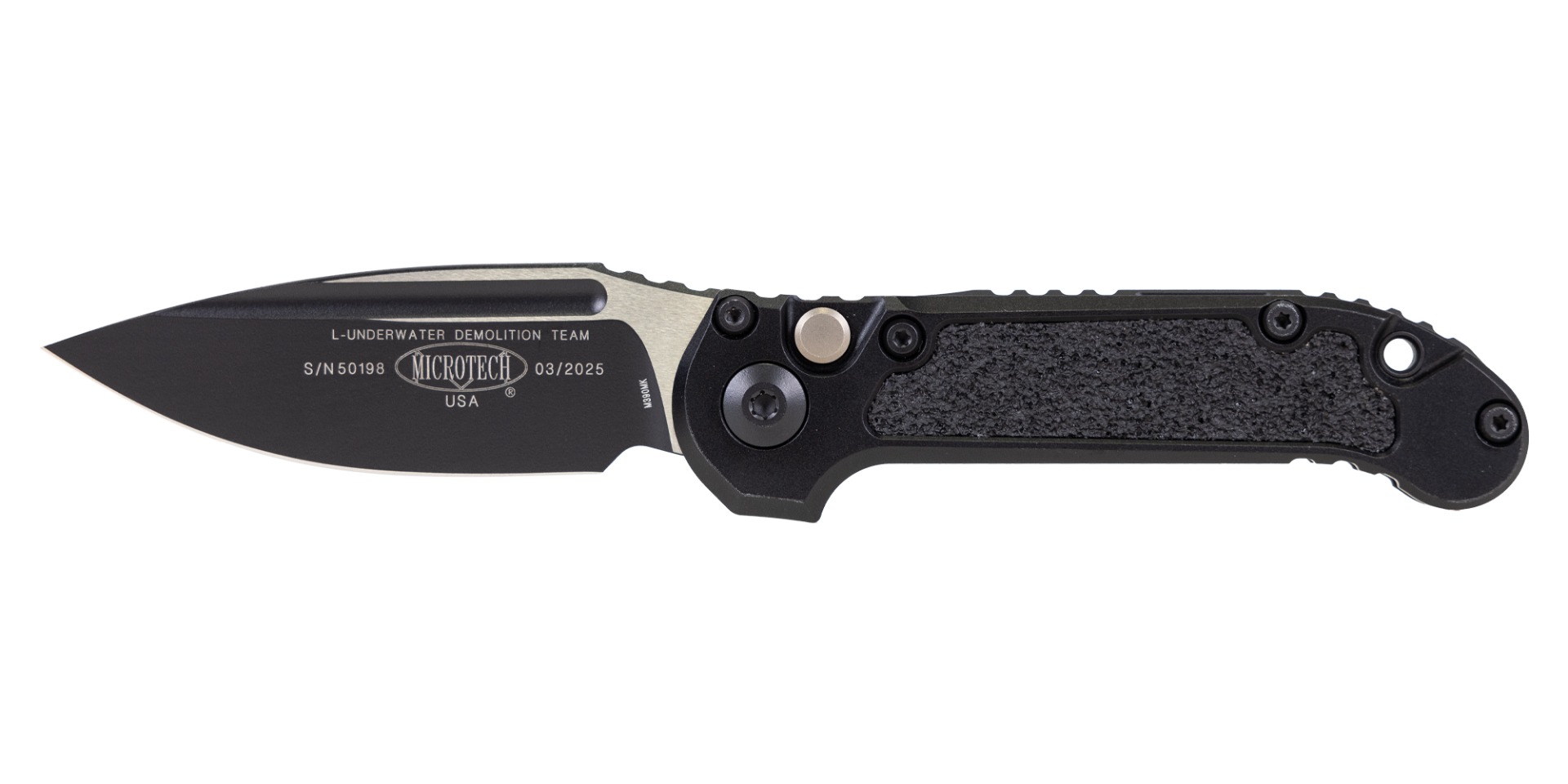 Microtech L.U.D.T. S/E Gen III Folding Drop Point Knife, Black - 1135-1T