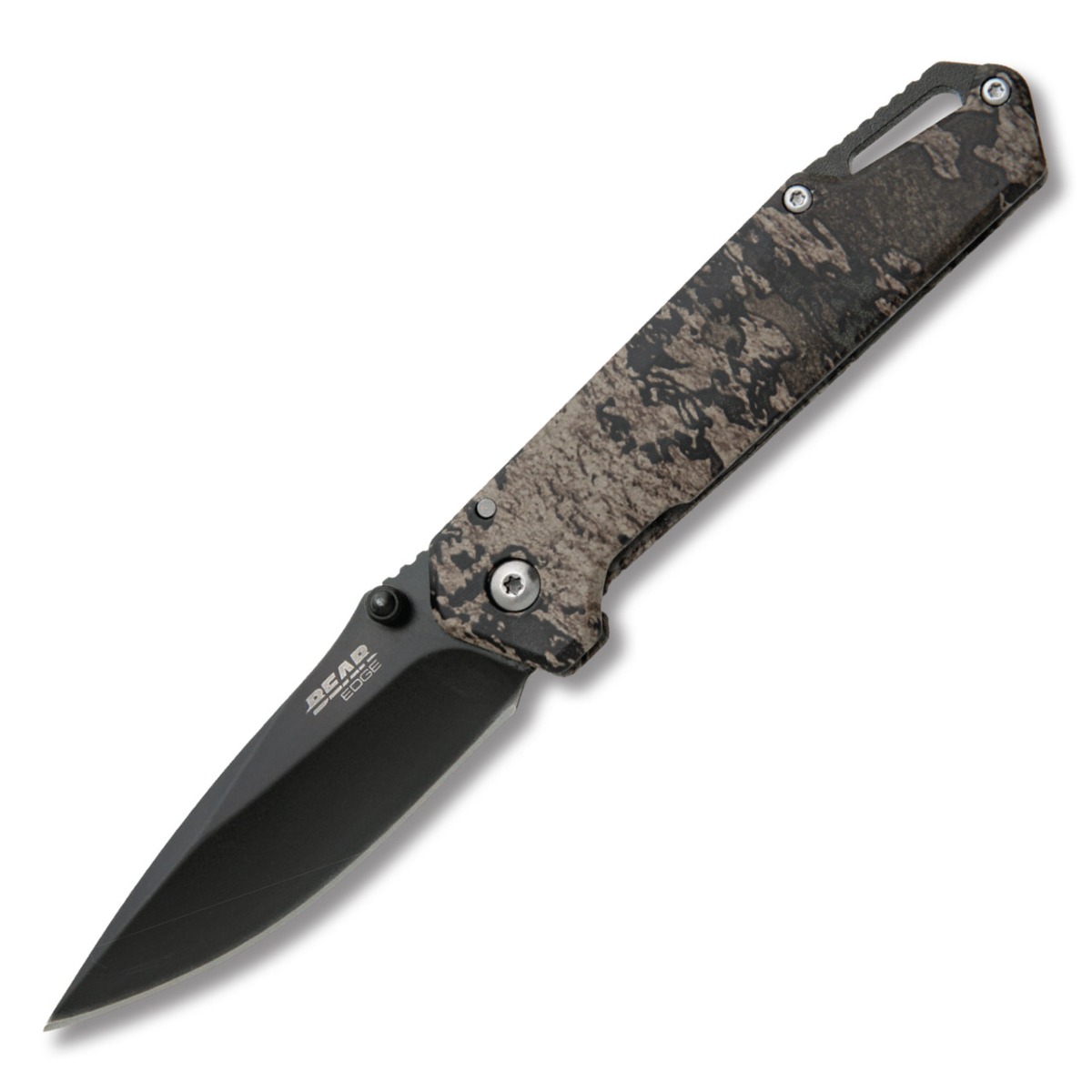 Bear & Son Edge Brisk 3.0 Folding Drop Point Knife, True Timber Strata - 61544