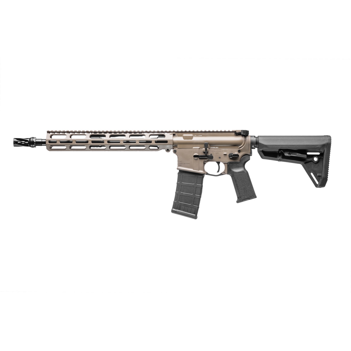 VKTR Industries VK-1PW 5.56x45mm 13.70" Rifle, Flat Dark Earth - High-Performance AR Rifle, with Precision - V-3110-0916-621
