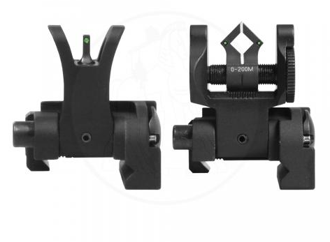 Troy BattleSights Micro M4 Front/Rear Tritium Sight Set Black - SSIG-MCM-STBT-01